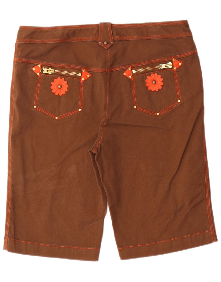 Fay Womens Casual Shorts IT 46 Large W32 Brown Cotton