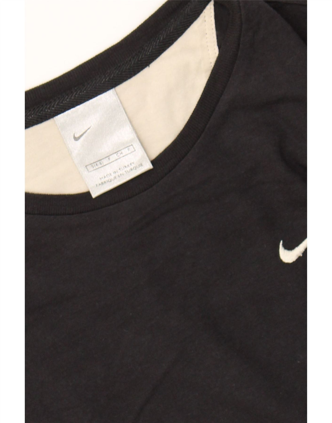 NIKE Womens T-Shirt Top US 4/6 Small Black Viscose Vintage Nike and Second-Hand Nike from Messina Hembry 