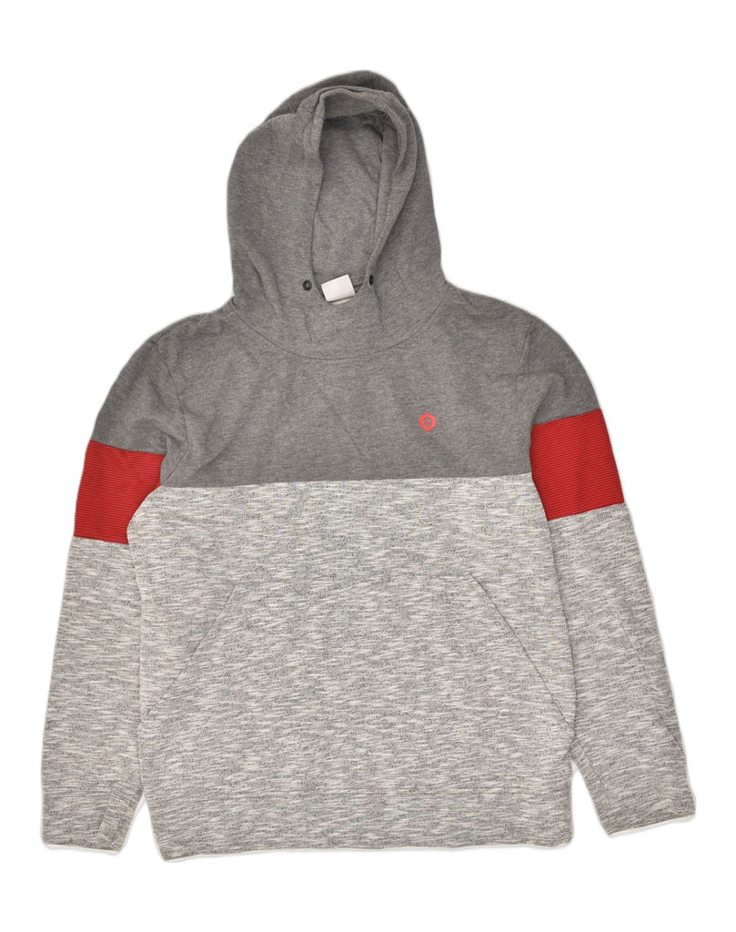 JACK & JONES Mens Hoodie Jumper Large Grey Colourblock Polyester | Vintage Jack & Jones | Thrift | Second-Hand Jack & Jones | Used Clothing | Messina Hembry 