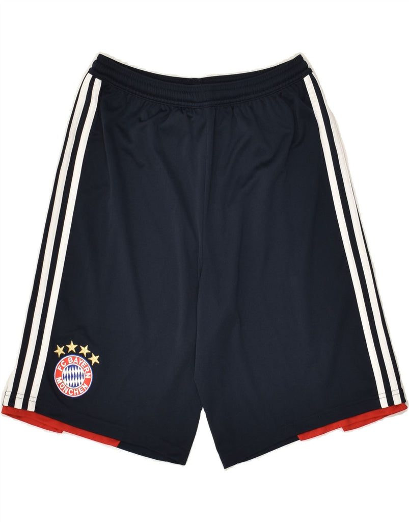 ADIDAS Boys FC Bayern Munchen Sport Shorts 15-16 Years Navy Blue Polyester | Vintage Adidas | Thrift | Second-Hand Adidas | Used Clothing | Messina Hembry 