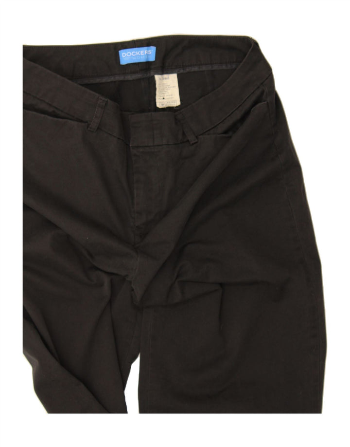DOCKERS Womens Straight Casual Trousers Medium W30 L31 Black Cotton Vintage Dockers and Second-Hand Dockers from Messina Hembry 