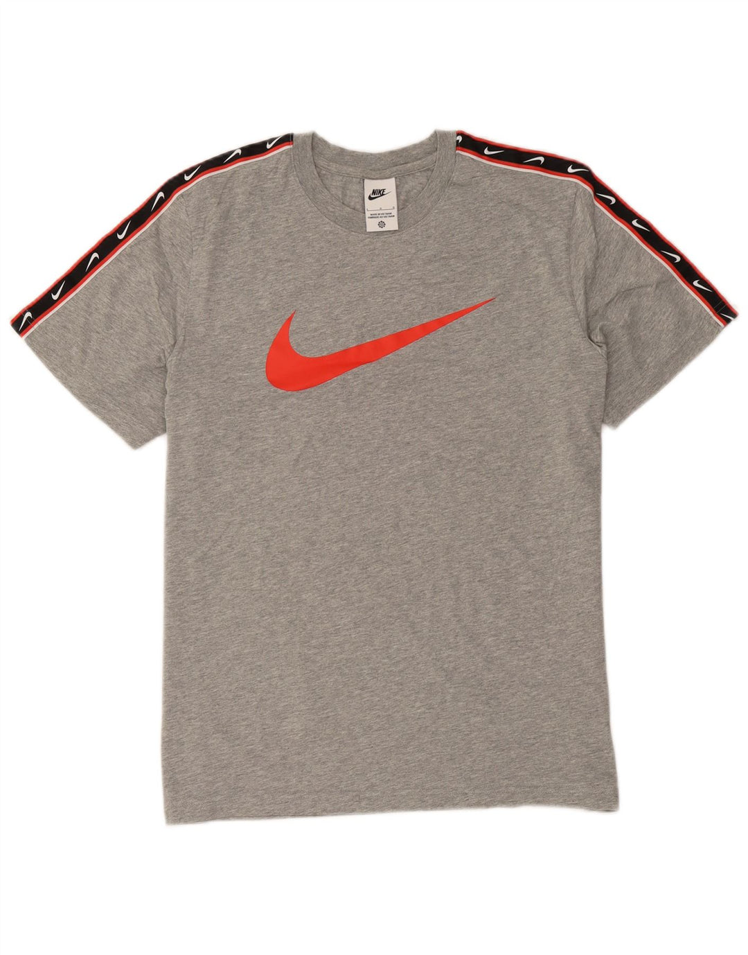 Nike Mens Graphic T-Shirt Top Large Grey Colourblock Cotton