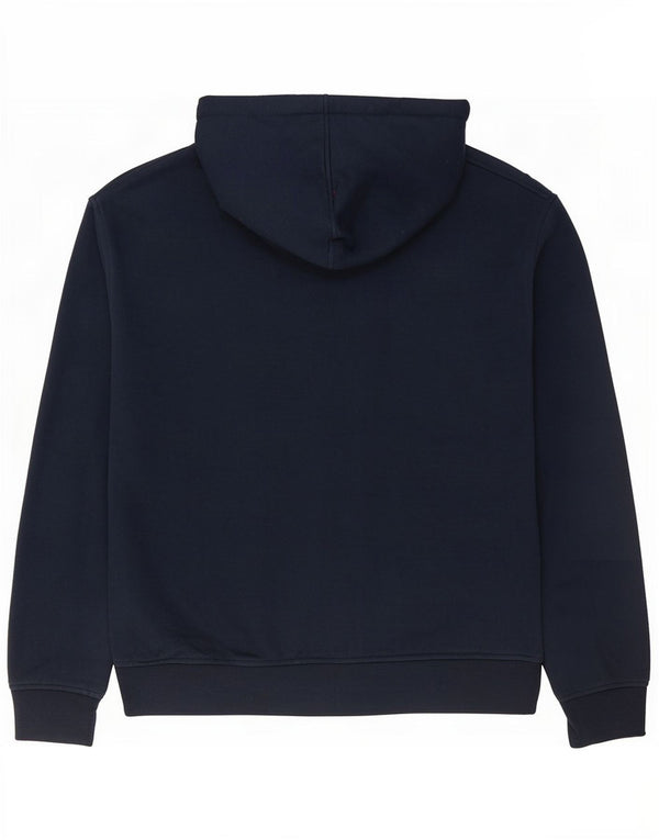 Jack & Jones Mens Graphic Hoodie Jumper Large Navy Blue Polyester