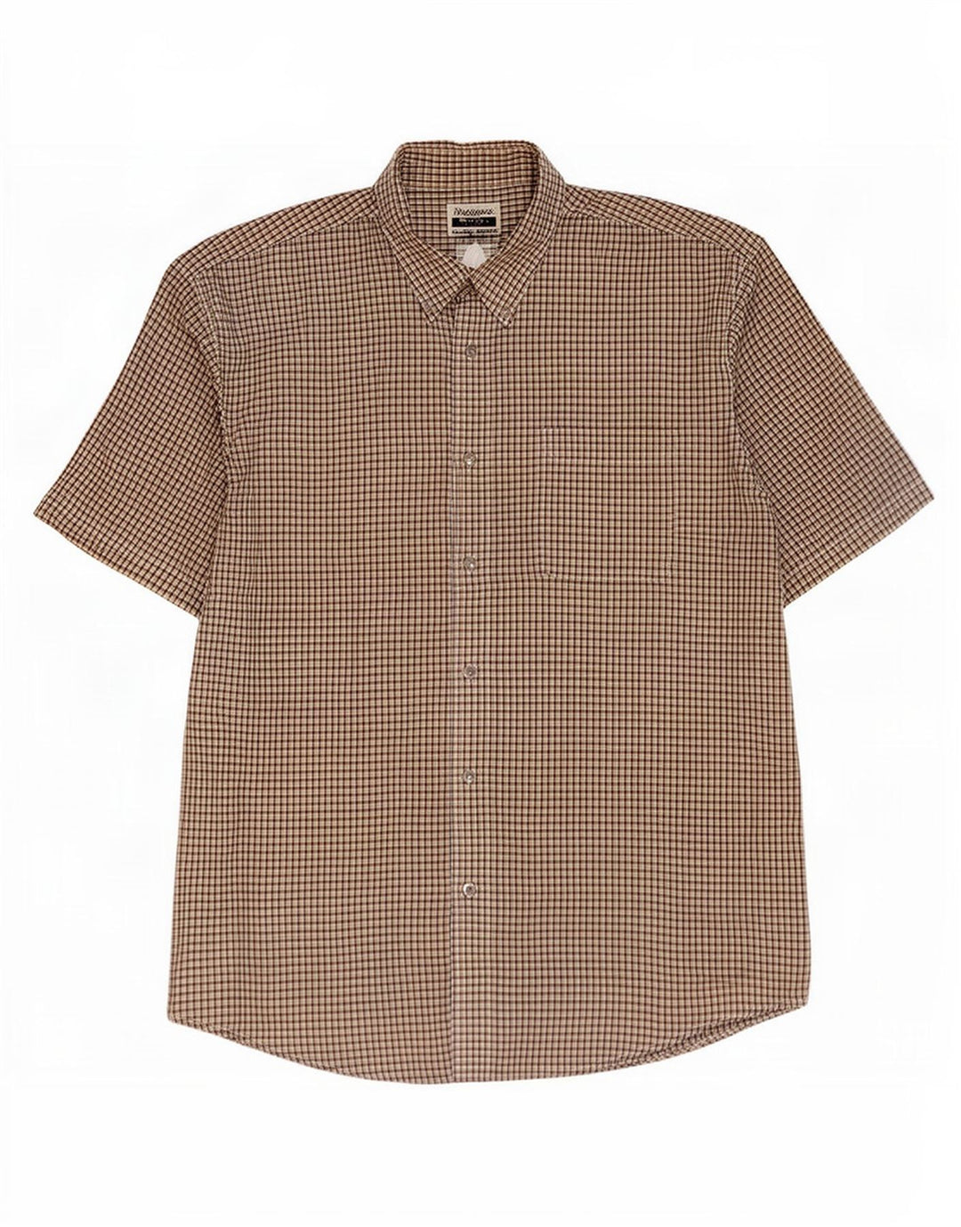 Wrangler Mens Riata Short Sleeve Shirt XL Grey Gingham Cotton