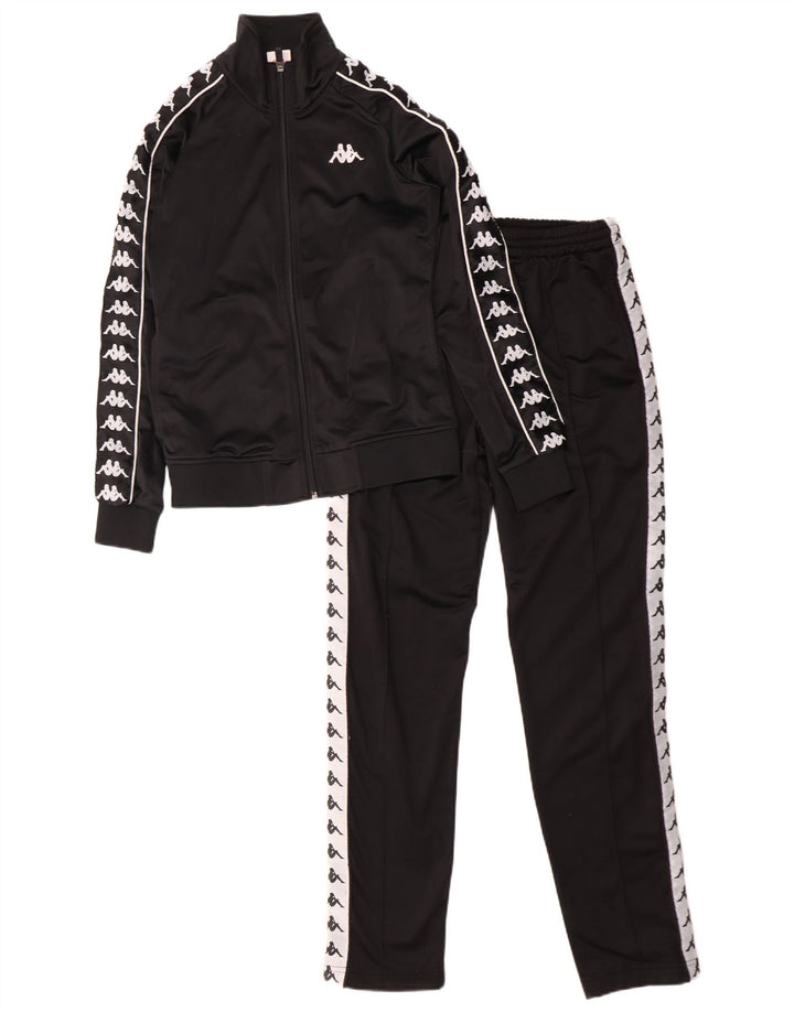 Kappa Womens Graphic Full Tracksuit UK 10 Small Black Colourblock