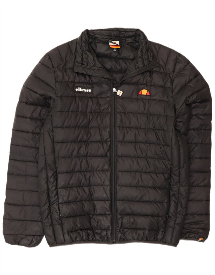 Ellesse Mens Graphic Padded Jacket UK 40 Large Black Polyester