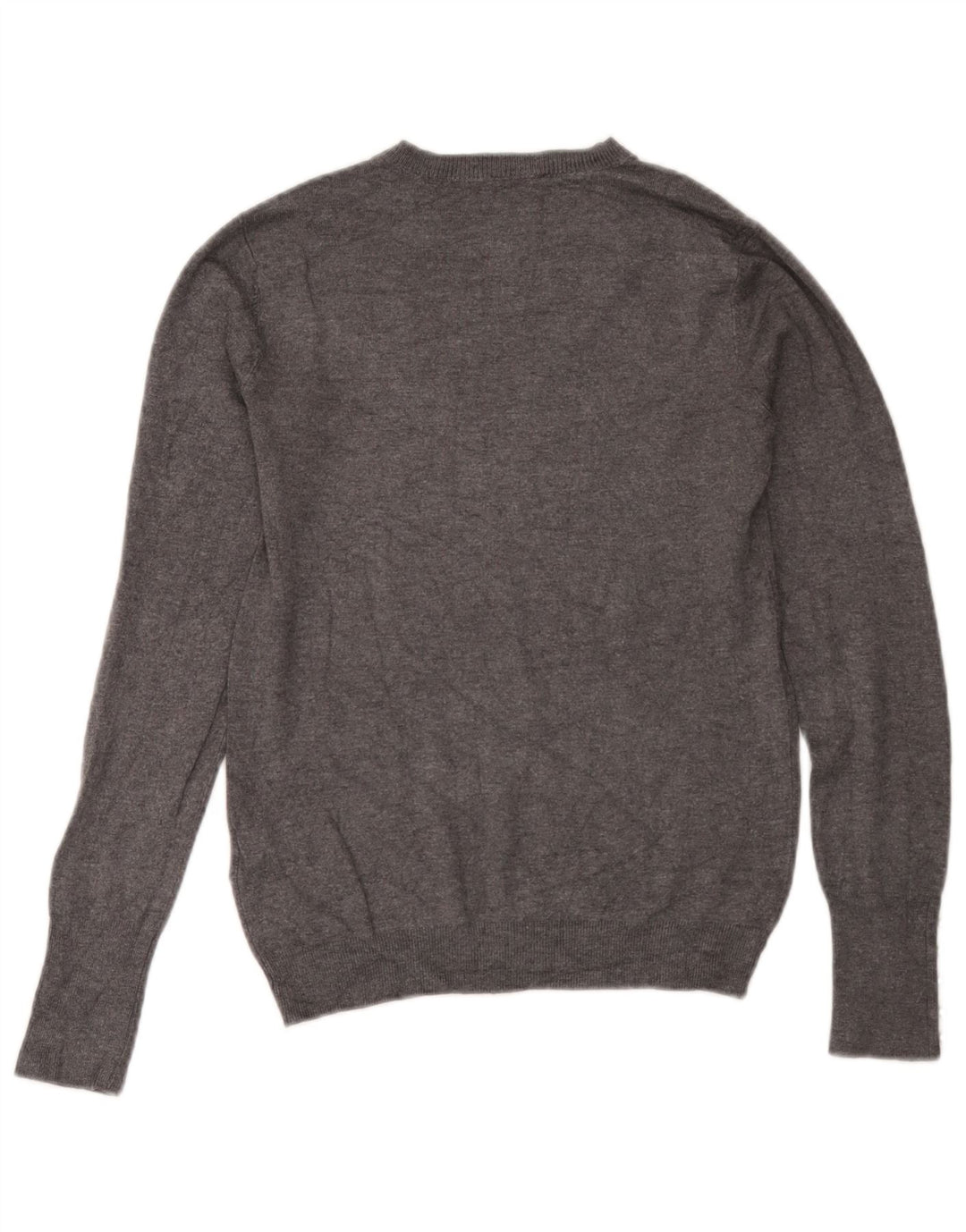 Zara Womens Crew Neck Jumper Sweater UK 12 Medium Grey Viscose