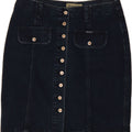 VINTAGE Womens Denim Skirt IT 40 Small W27  Navy Blue