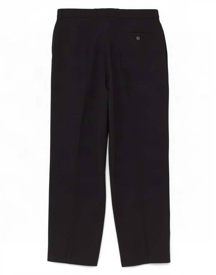 Marks & Spencer Mens Pegged Suit Trousers W34 L29 Navy Blue Polyester