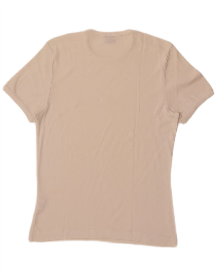 Lee Womens T-Shirt Top UK 14 Large White Cotton