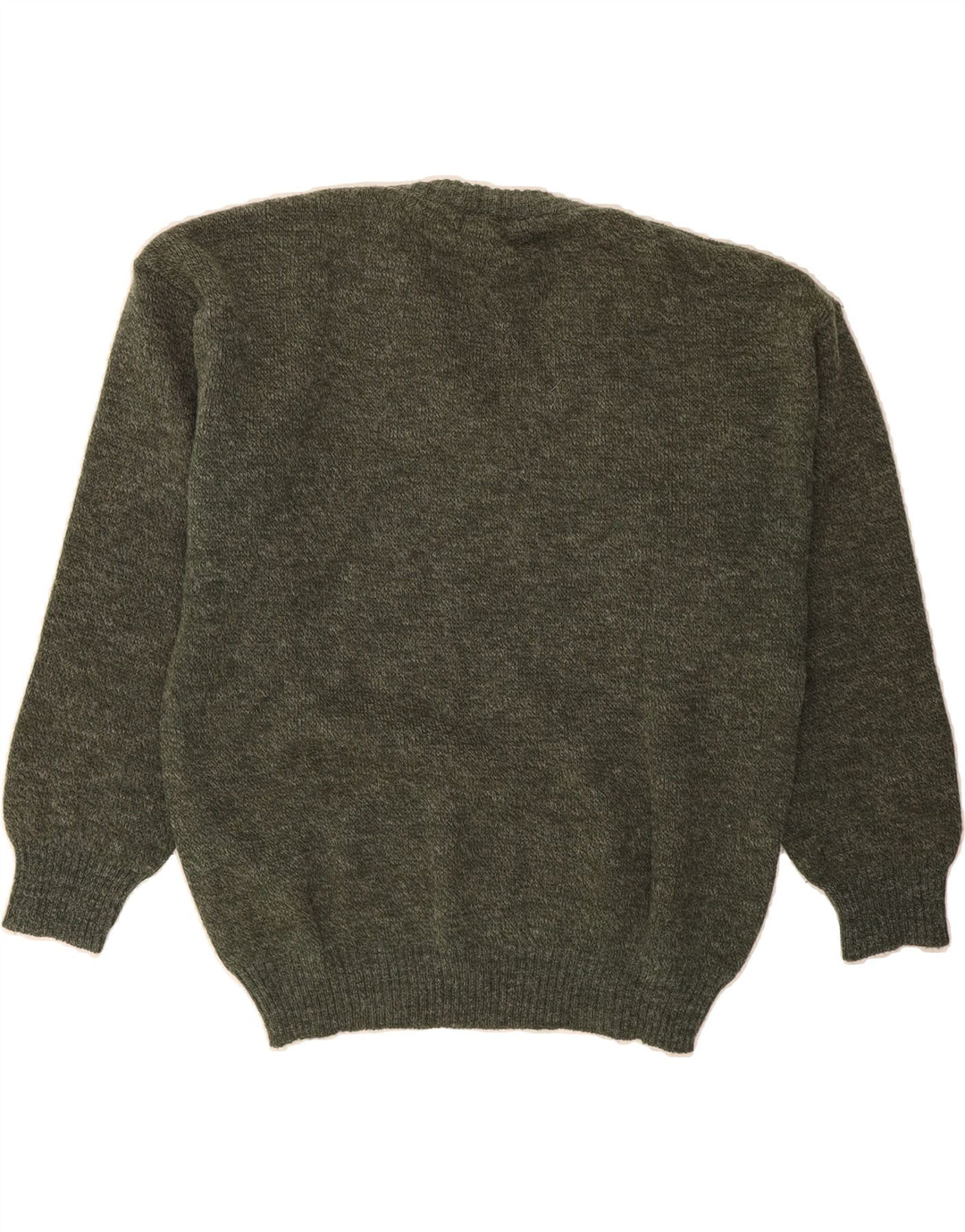 VINTAGE Mens V-Neck Jumper Sweater IT 52 Large Green Geometric Wool Vintage Vintage and Second-Hand Vintage from Messina Hembry 
