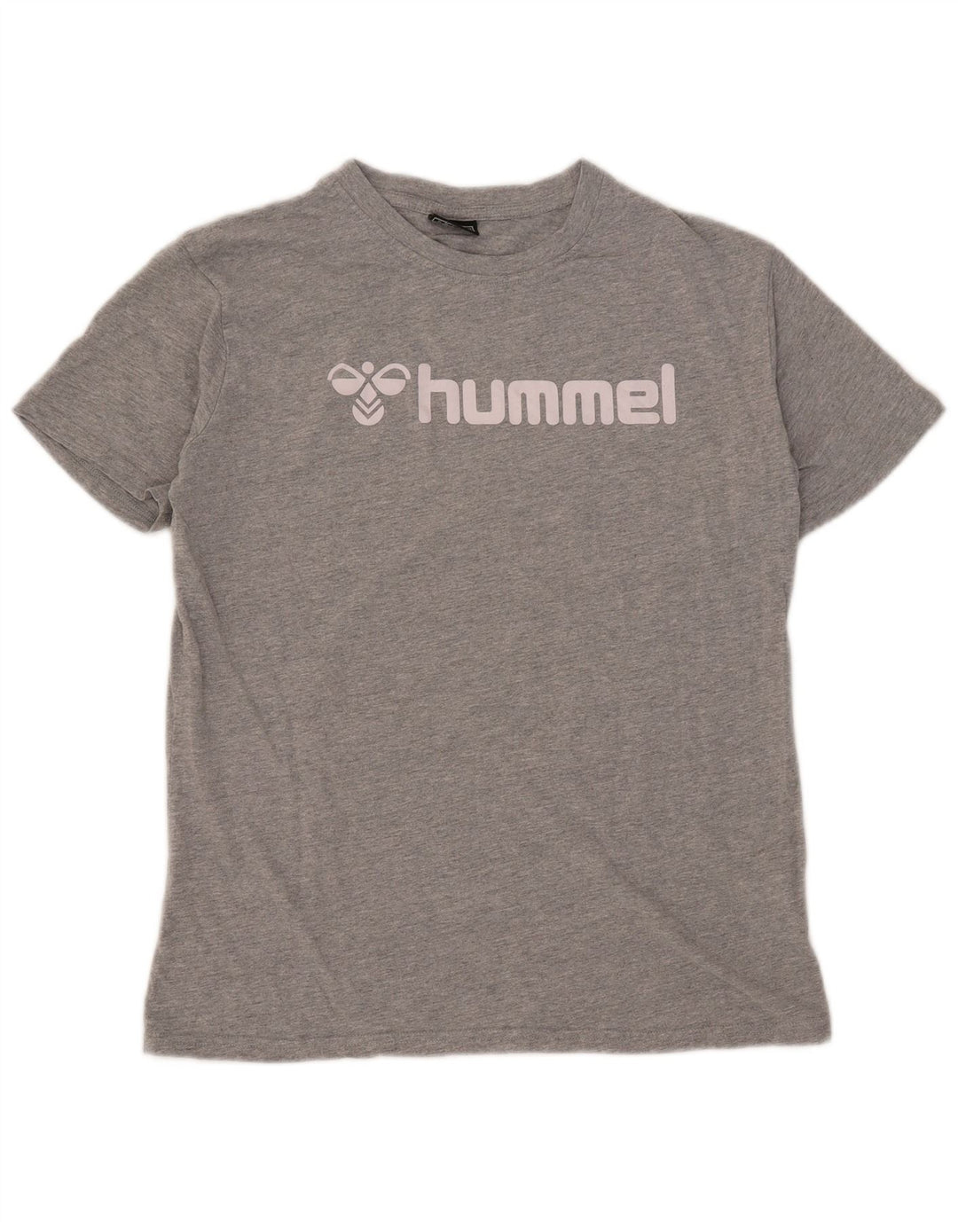 Hummel Mens Graphic T-Shirt Top Medium Grey Flecked Cotton
