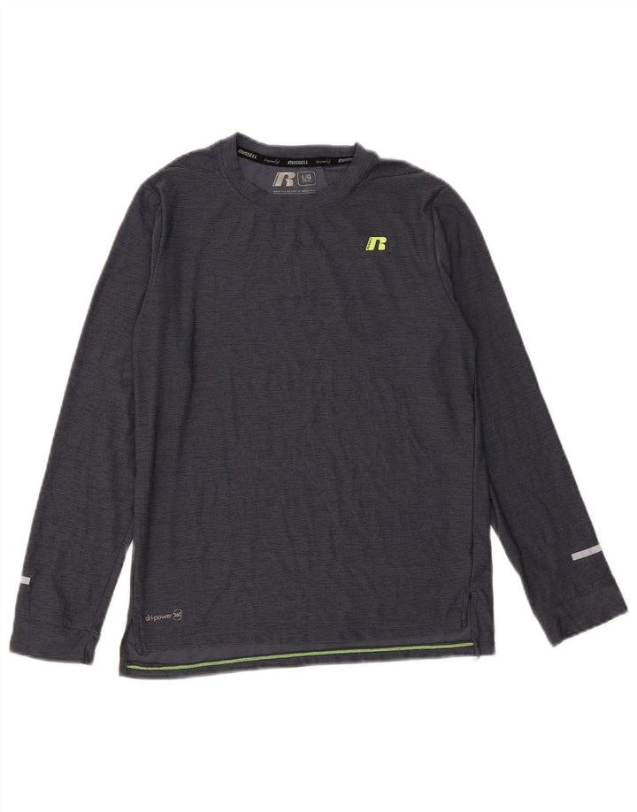Russell Athletic Boys Dri-Power Top Long Sleeve 10-11 Years Large Grey