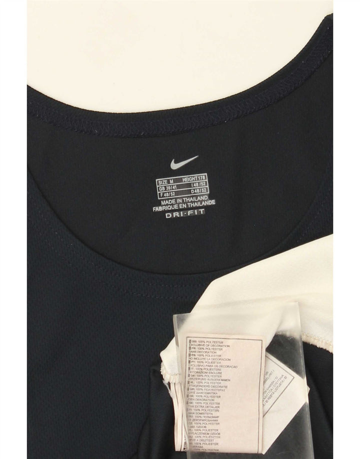 Nike Mens Dri Fit Vest Top Medium Navy Blue Colourblock Polyester