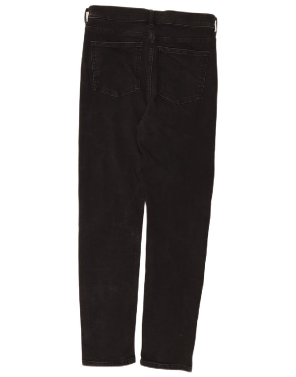 Marks & Spencer Womens Slim Jeans UK 10 Small W28 L28 Black Cotton