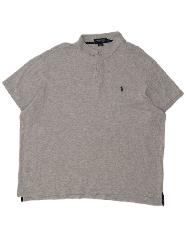 U.S. Polo Assn. Mens Polo Shirt 3XL Grey Cotton