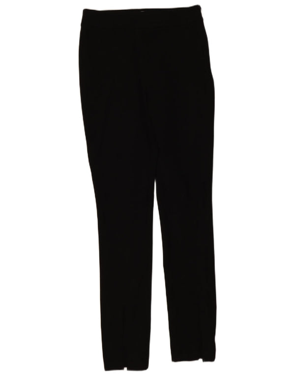 Reiss Womens Slim Casual Trousers UK 10 Small W28 L30 Black Polyester