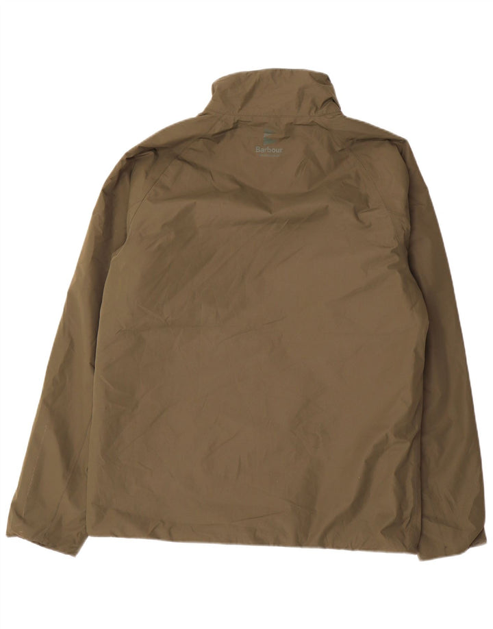 Barbour Mens Windbreaker Jacket UK 38 Medium Khaki Polyester