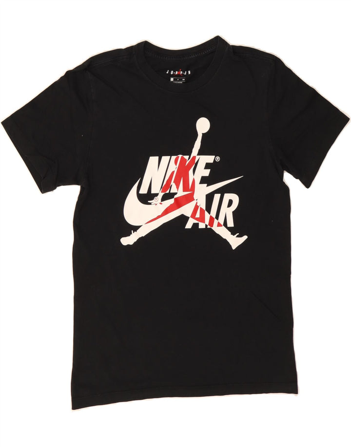 JORDAN Mens Graphic T-Shirt Top Small Black Cotton Vintage Jordan and Second-Hand Jordan from Messina Hembry 