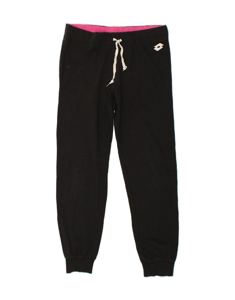 LOTTO Womens Tracksuit Trousers Joggers UK 14 Medium  Black Vintage Lotto and Second-Hand Lotto from Messina Hembry 