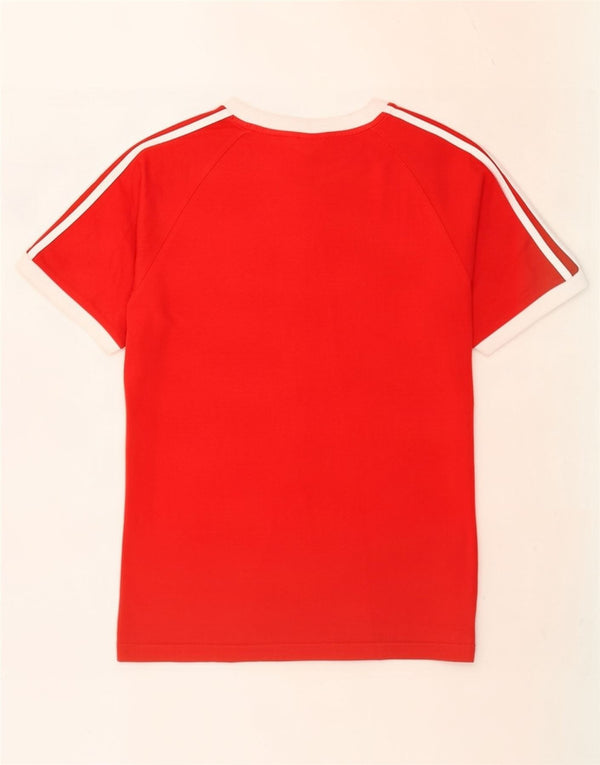 Adidas Mens T-Shirt Top Medium Red Cotton