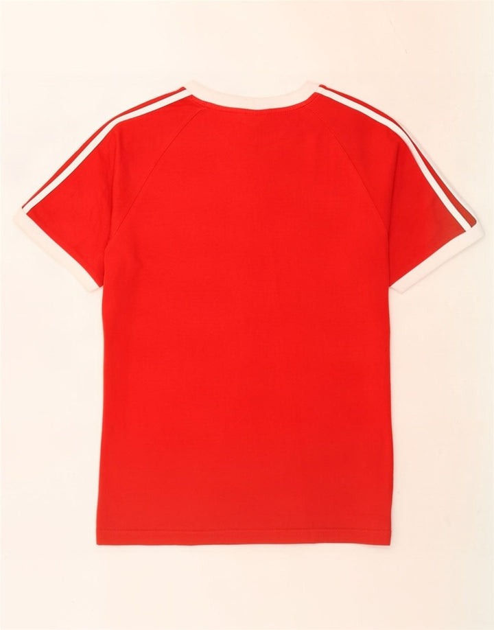 Adidas Mens T-Shirt Top Medium Red Cotton
