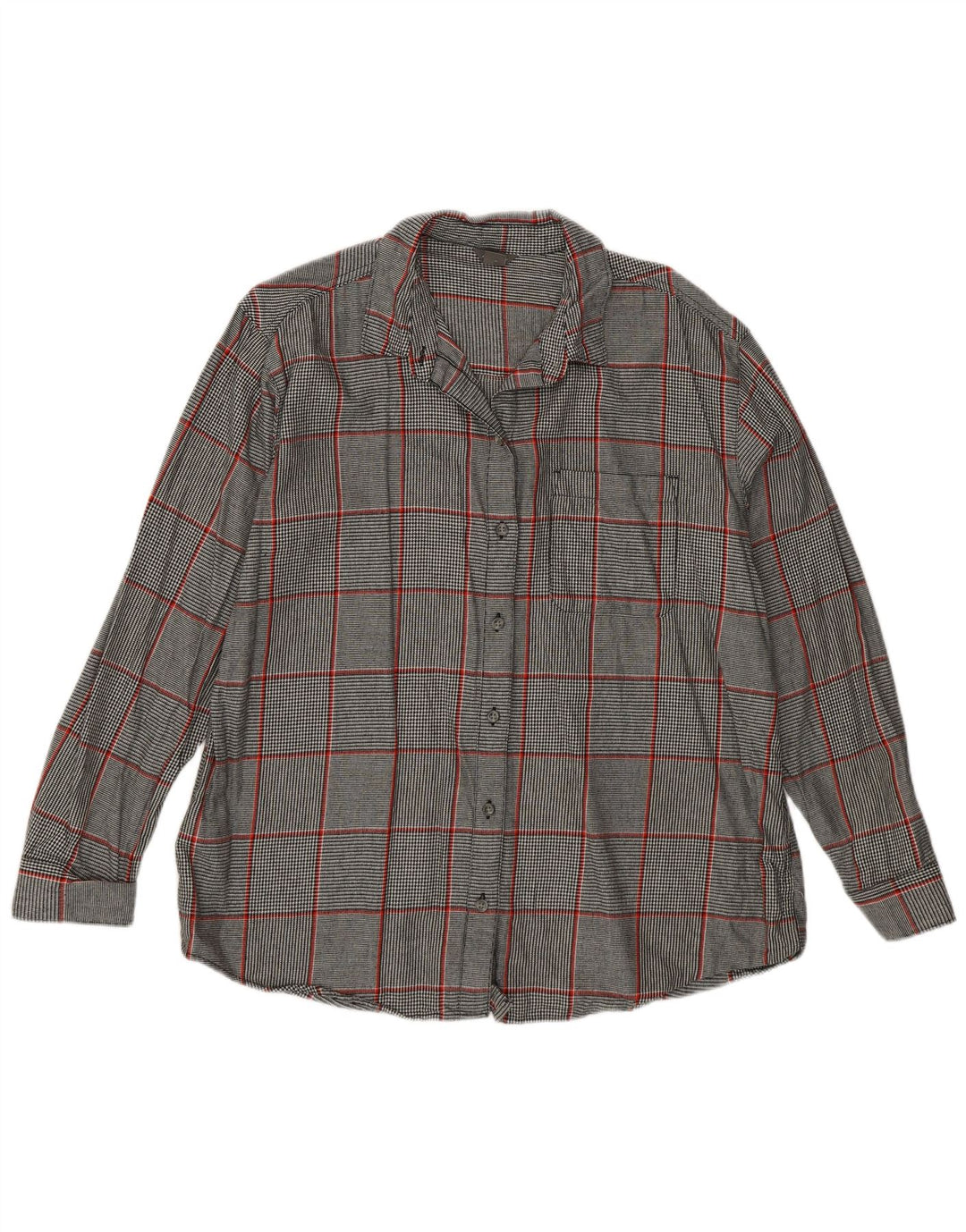 Eddie Bauer Womens Shirt UK 16 Large Grey Check