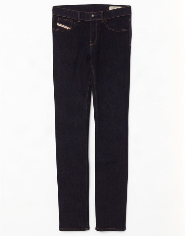 Diesel Womens Livier Low Waist Slim Jegging Jeans W32 L35 Navy Blue Cotton