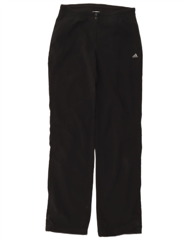 Adidas Womens Climalite Tracksuit Trousers UK 8 Small Black Polyester