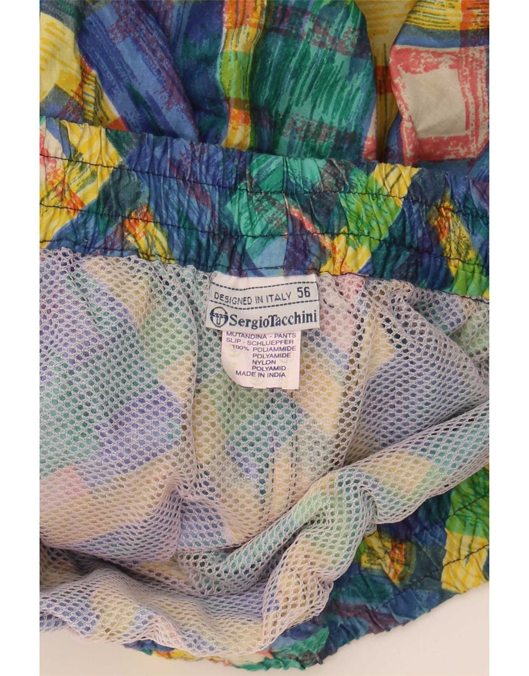 Sergio Tacchini Mens Swimming Shorts IT 56 XL Multicoloured Geometric