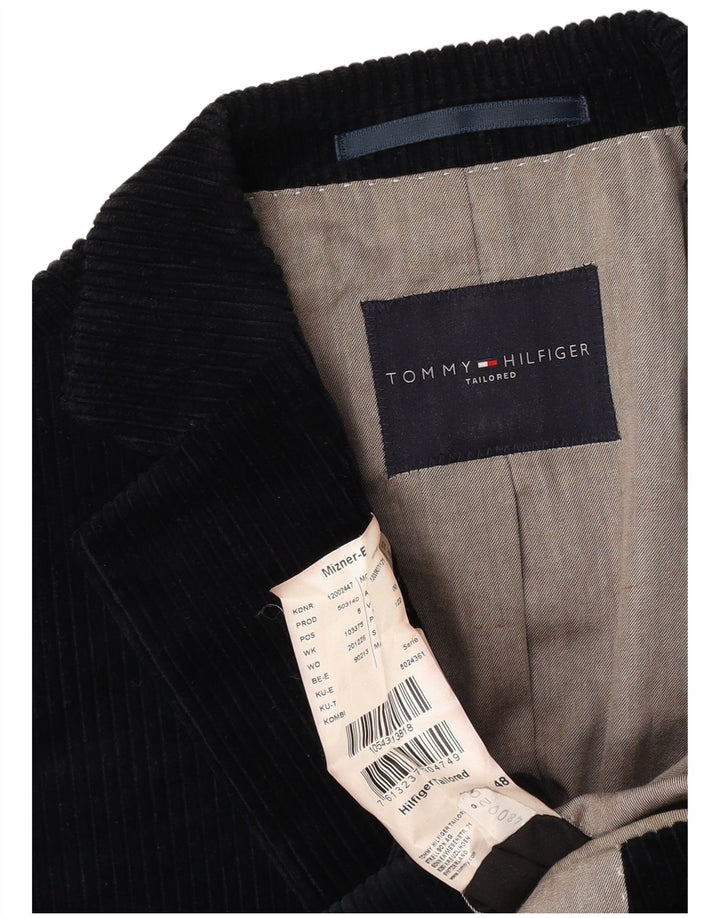 Tommy Hilfiger Mens 2 Button Corduroy Blazer Jacket IT 48 Medium Navy Blue
