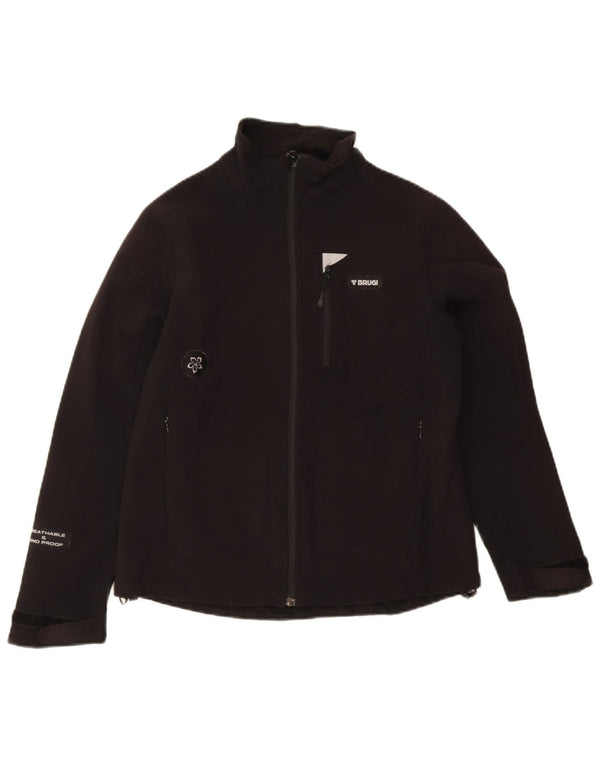 Brugi Womens Windbreaker Jacket UK 10 Small Black Polyamide