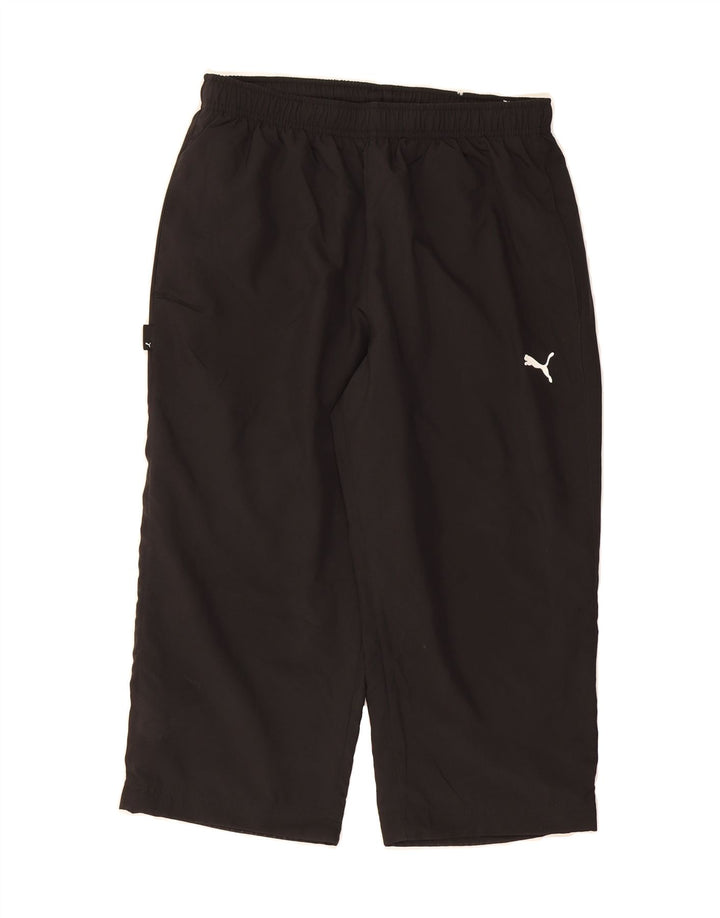 PUMA Mens Capri Graphic Tracksuit Trousers Small  Black Vintage Puma and Second-Hand Puma from Messina Hembry 