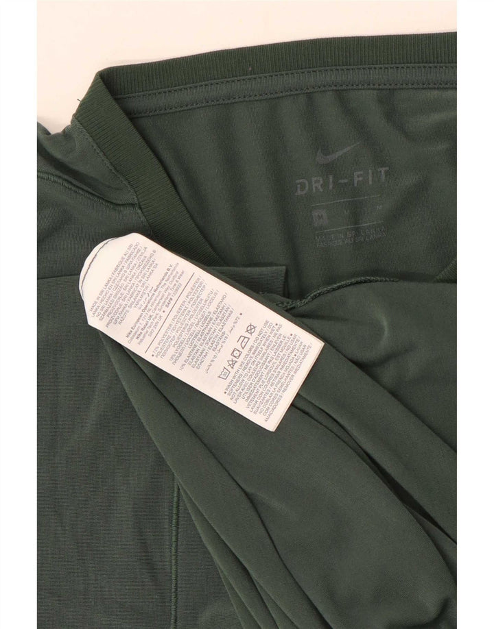 Nike Mens Dri Fit T-Shirt Top Medium Green Polyester