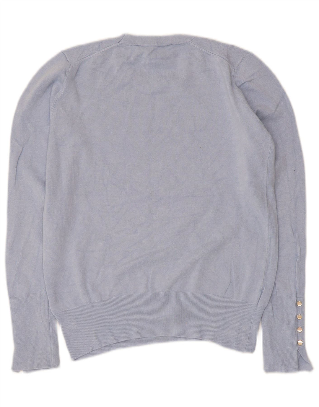Zara Womens Crew Neck Jumper Sweater UK 12 Medium Blue