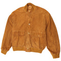 Vintage Mens Suede Bomber Jacket IT 52 XL Brown Leather