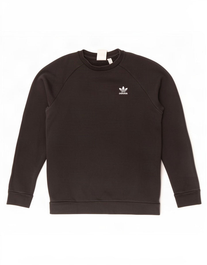 Adidas Mens Sweatshirt Jumper Small Black Cotton