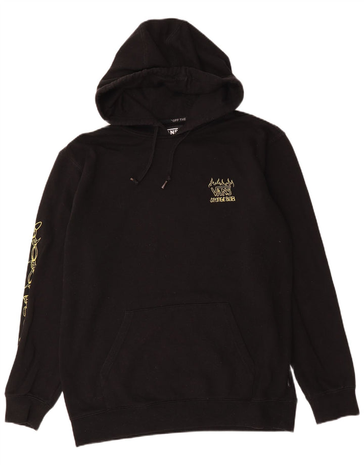 Vans Mens Graphic Hoodie Jumper Large Black Cotton