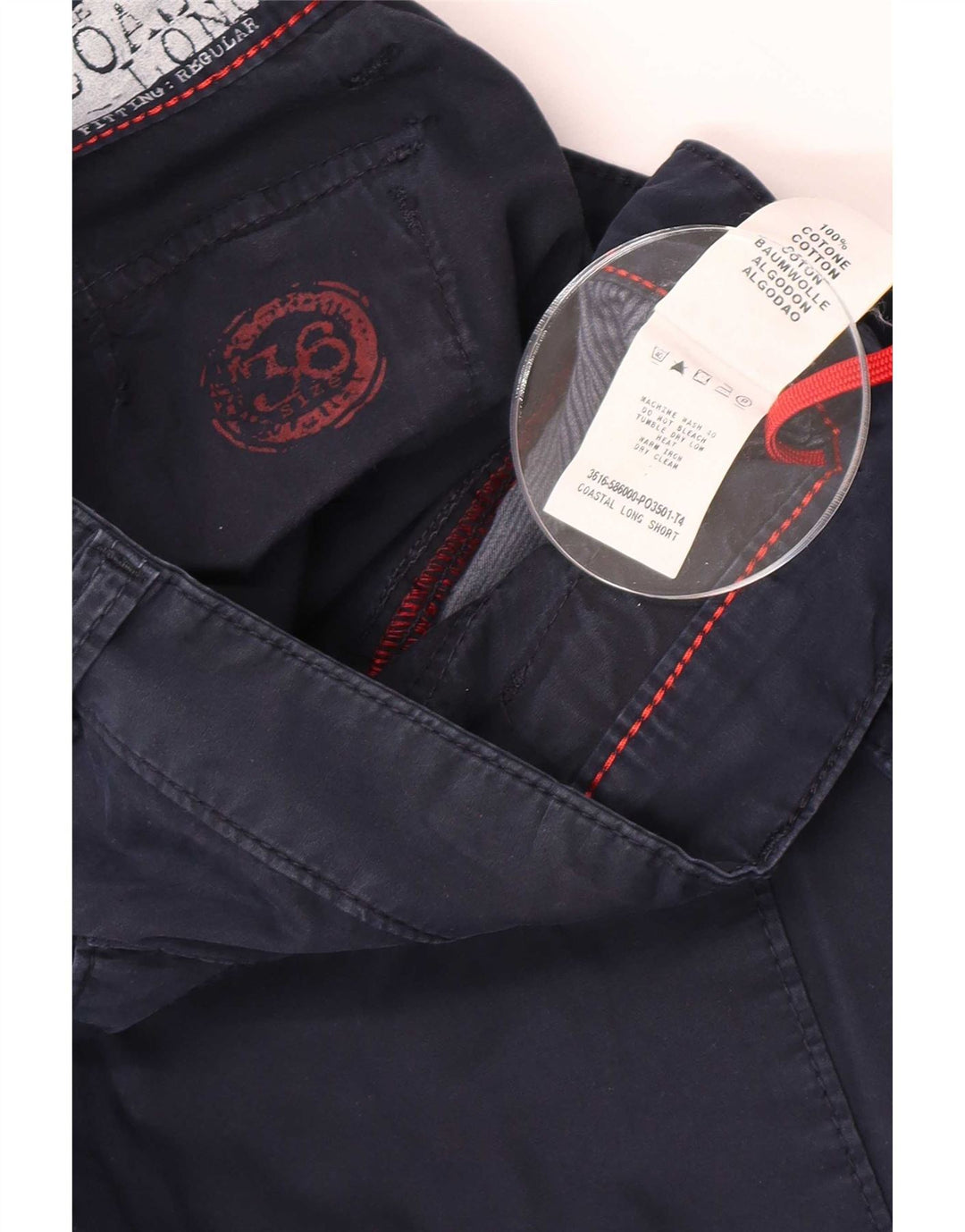 Murphy & Nye Mens Regular Cargo Shorts Large W36 Navy Blue Cotton