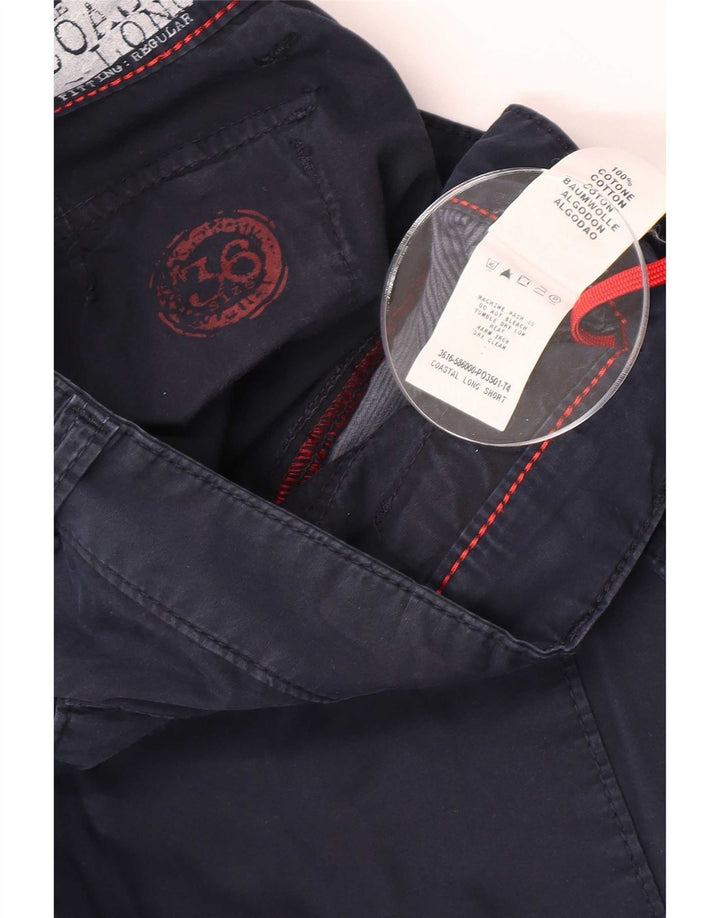 Murphy & Nye Mens Regular Cargo Shorts Large W36 Navy Blue Cotton