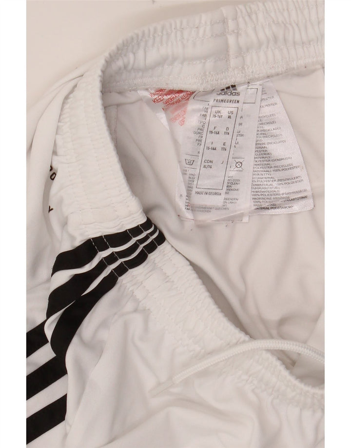 ADIDAS Boys Aeroready Sport Shorts 15-16 Years White Polyester