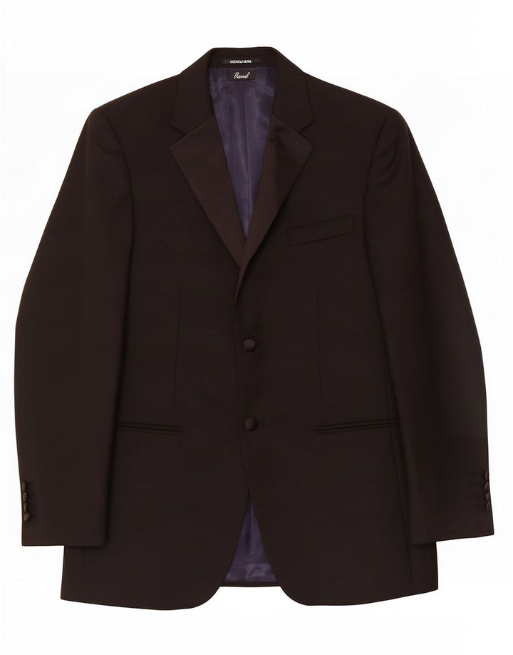 John Lewis Mens 2 Button Blazer Jacket UK 38 Medium Black Wool
