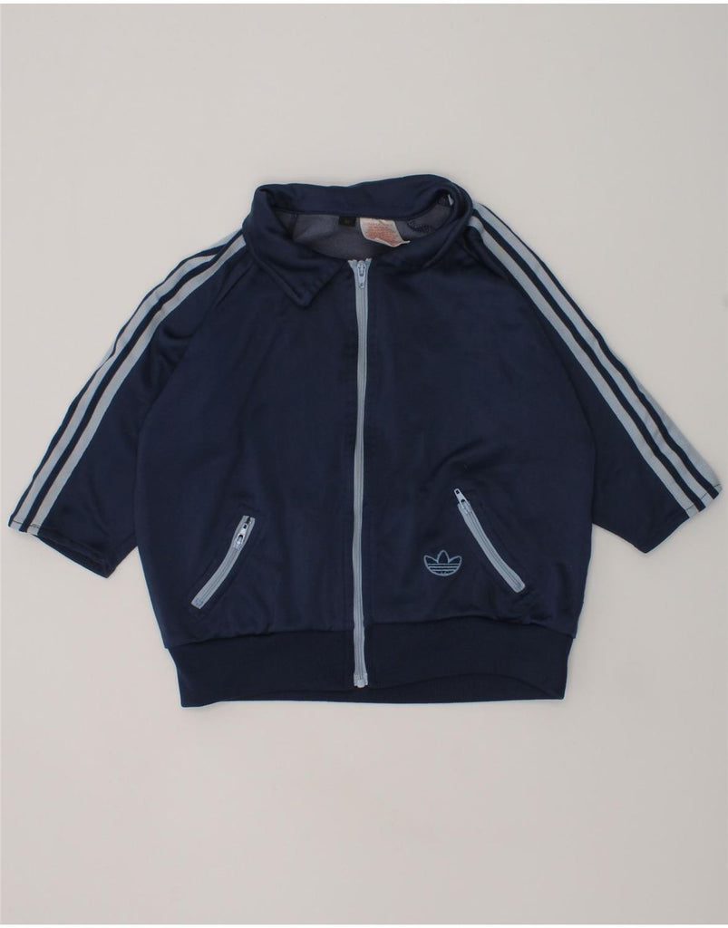 ADIDAS Baby Boys Graphic Tracksuit Top Jacket 18-24 Months Navy Blue | Vintage Adidas | Thrift | Second-Hand Adidas | Used Clothing | Messina Hembry 