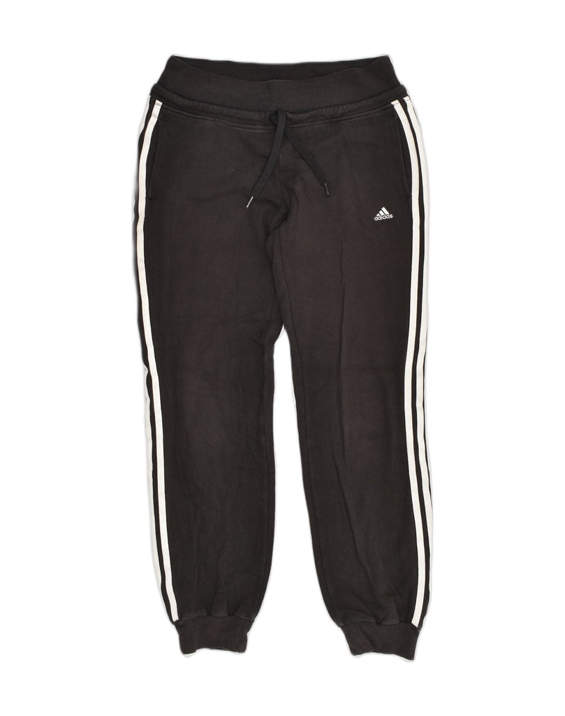 ADIDAS Womens Tracksuit Trousers Joggers UK 10 Small Black Cotton | Vintage Adidas | Thrift | Second-Hand Adidas | Used Clothing | Messina Hembry 