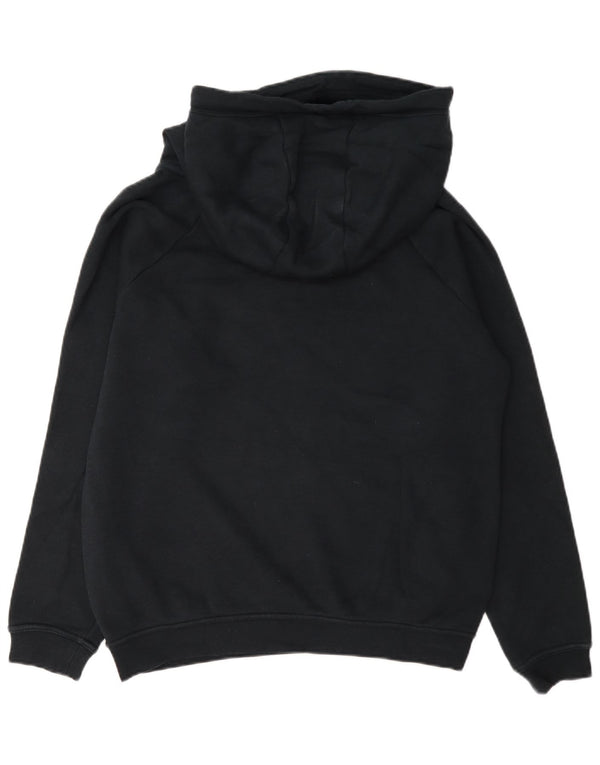 Nike Womens Graphic Oversized Hoodie Jumper UK 14 Medium Black Cotton
