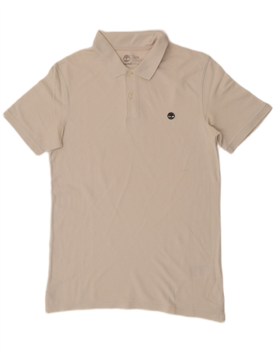 Timberland Mens Slim Fit Polo Shirt Medium Beige Cotton