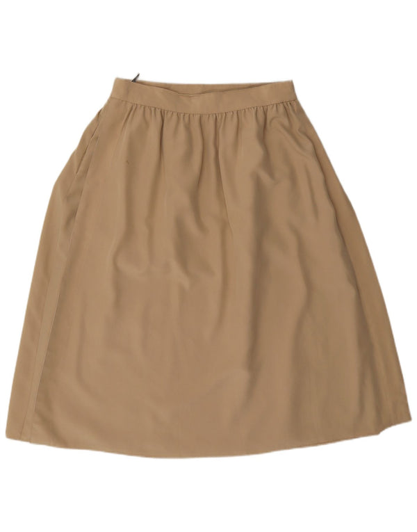 Hucke Womens High Waist A-Line Skirt EU 40 Medium W27 Beige