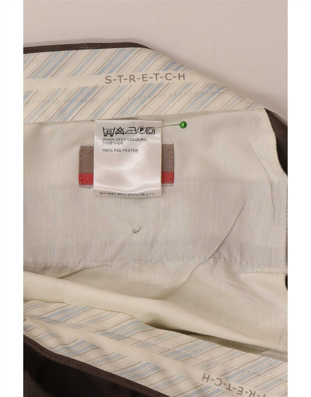 Marks & Spencer Mens Pegged Suit Trousers W36 L31 Grey Polyester