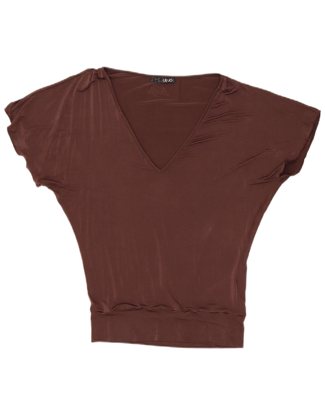 Liu Jo Womens Blouse Top IT 44 Medium Brown Viscose