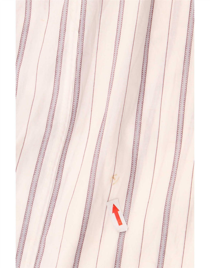 Benetton Womens 3/4 Sleeve Pullover Shirt UK 10 Small White Striped
